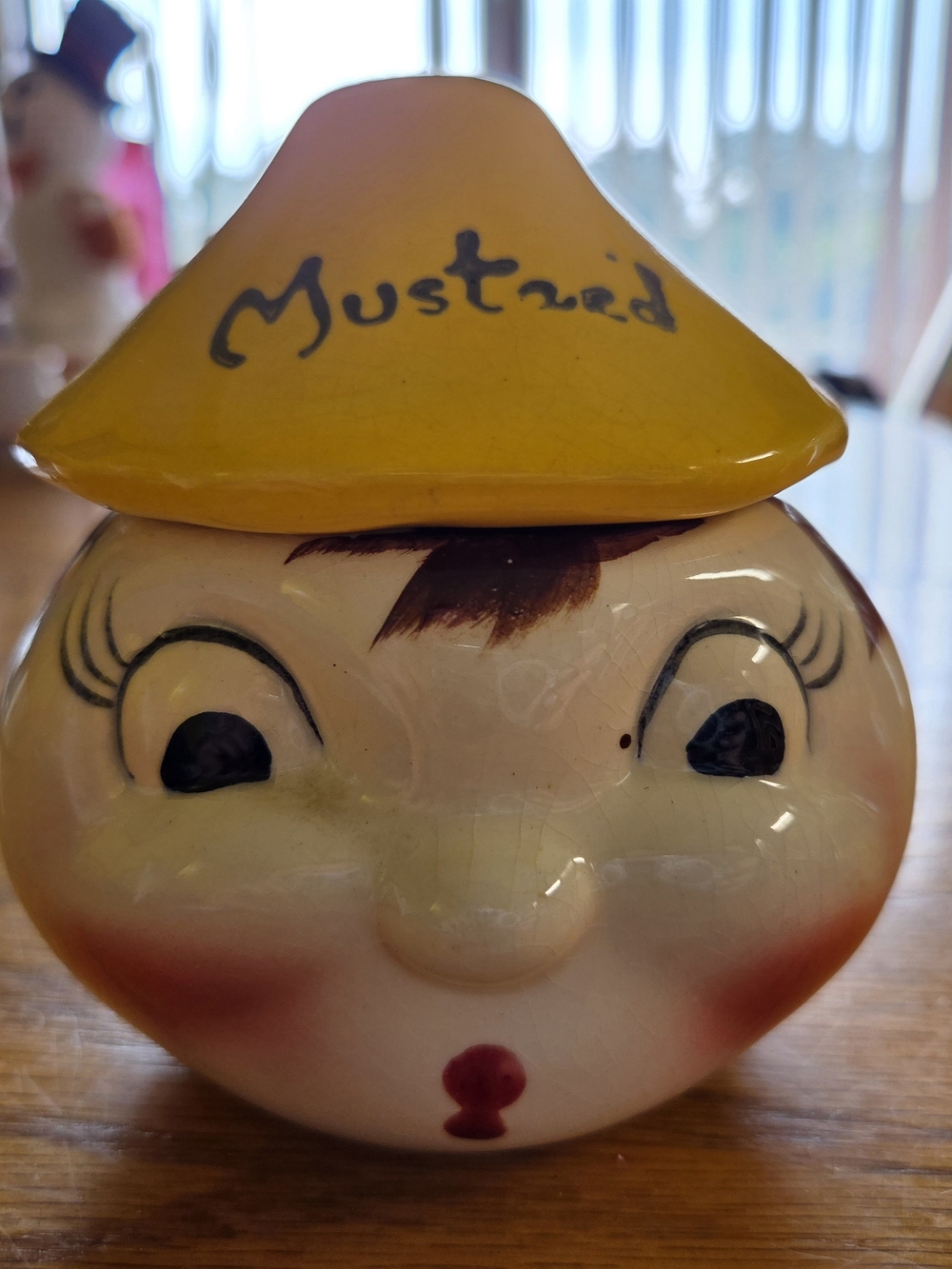 Cute Vintage DaForest Of California Mustard Condiment Jar